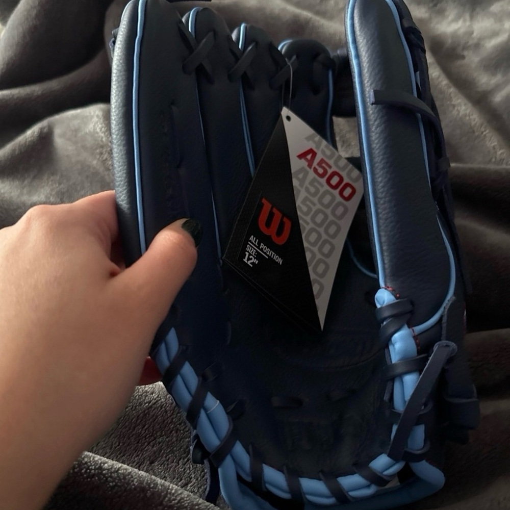 Wilson A500 Blue Youth Baseball Glove 12”